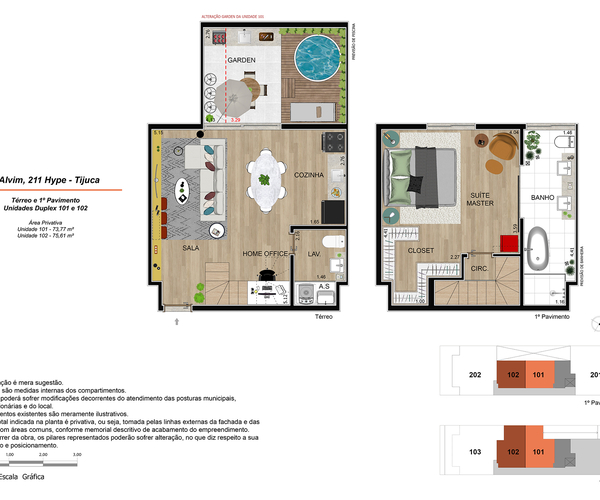 Apartamento à venda na Tijuca com 62,88,  2 quartos 
