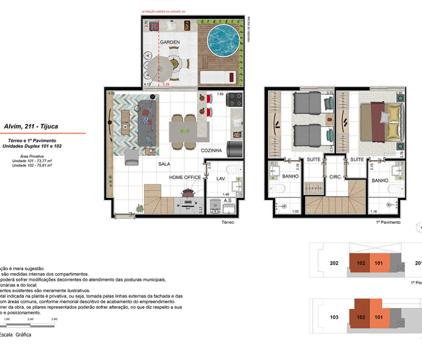 Apartamento à venda na Tijuca com 62,88,  2 quartos 