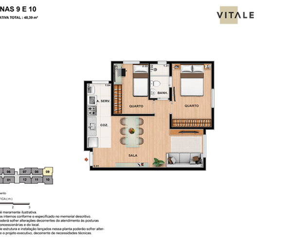Apartamento à venda na Barrada da Tijuca com 44,48 m² - 2 quartos