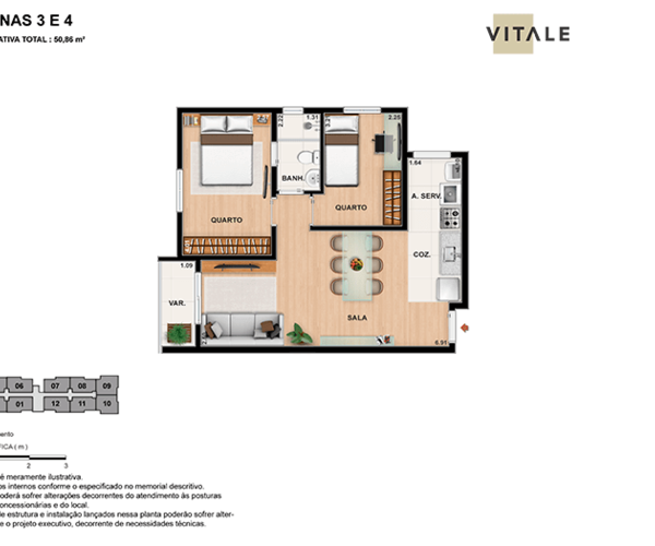 Apartamento à venda na Barrada da Tijuca com 44,48 m² - 2 quartos