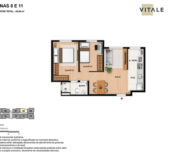Apartamento à venda na Barrada da Tijuca com 44,48 m² - 2 quartos