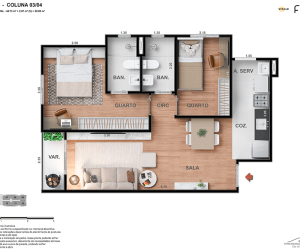 Apartamento à venda em Irajá com 30,08 m² - 1 quarto