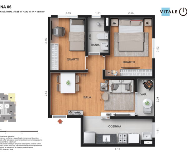Apartamento à venda em Todos os Santos com 43,83 m² - 2 quartos