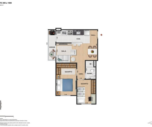 Apartamento à venda no Encantado com 32 m² - 1 quarto