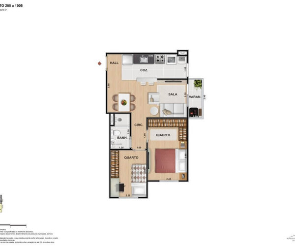 Apartamento à venda no Encantado com 32 m² - 1 quarto