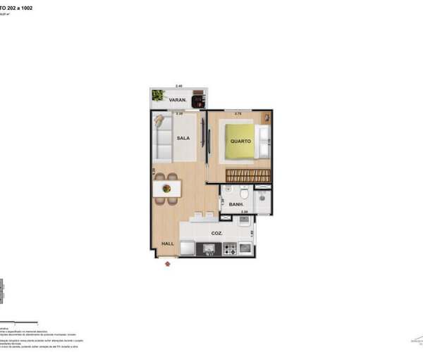 Apartamento à venda no Encantado com 32 m² - 1 quarto