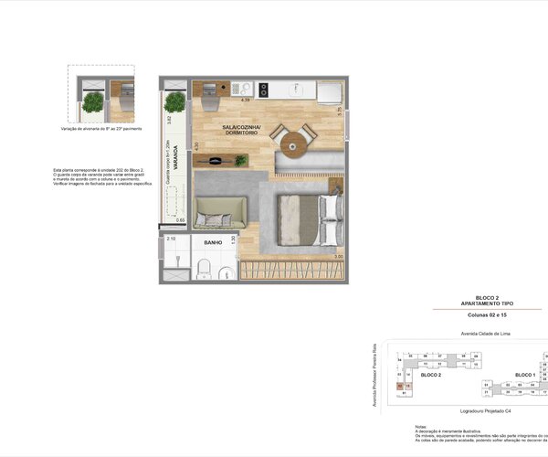 Apartamento à venda em Santo Cristo com 54 m² - 2 quarto