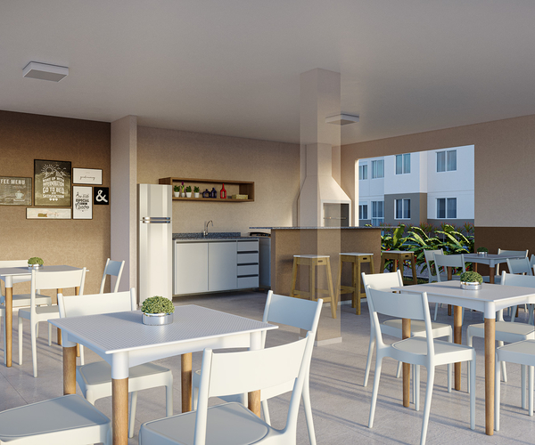 Apartamento à venda em Campo Grande com 41 m²,  2 quartos 