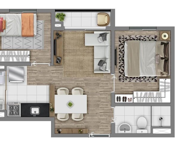Apartamento à venda em Itaquera com 37 m² - 2 quartos