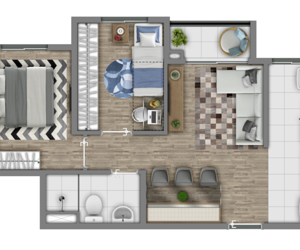 Apartamento à venda em Itaquera com 37 m² - 2 quartos
