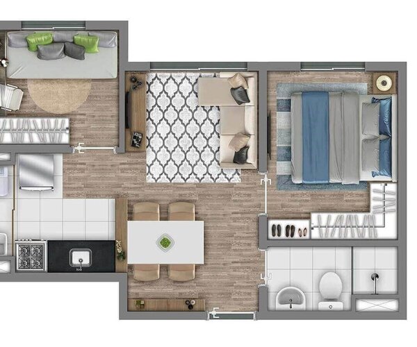 Apartamento à venda em Itaquera com 37 m² - 2 quartos