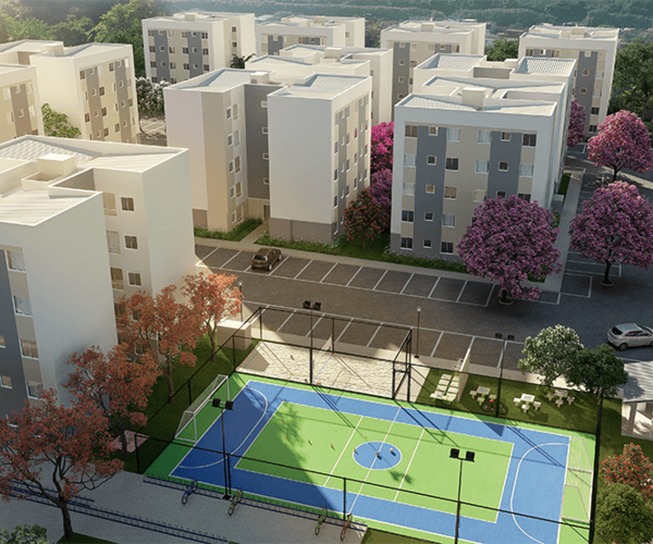 Apartamento à venda em Campo Grande com 43,94 m²,  2 quartos 