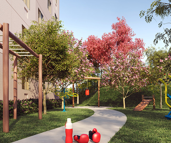 Apartamento à venda em Santíssimo com 40,54 m²,  2 quartos 