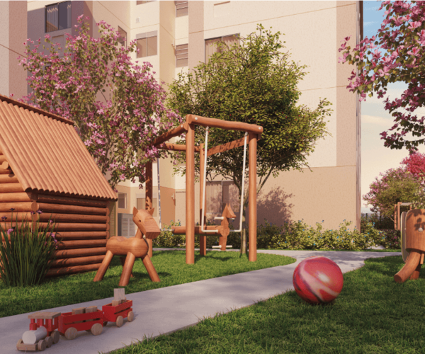 Apartamento à venda em Santíssimo com 40,54 m²,  2 quartos 