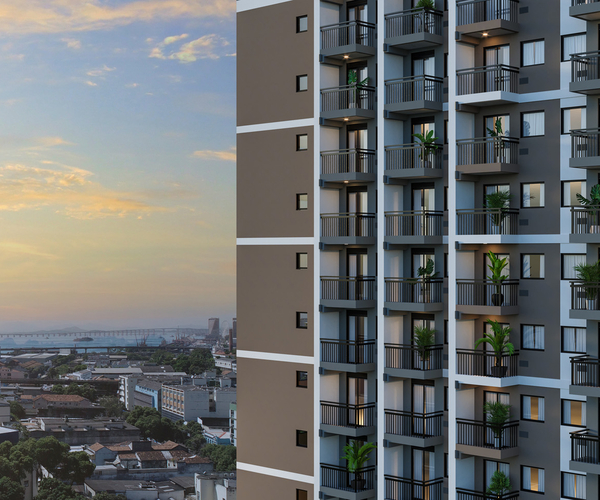 Apartamento em São Cristóvão com 61,40 m², 2 quartos 