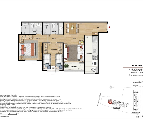 Apartamento à venda no Méier com 55,30 m² - 2 quartos