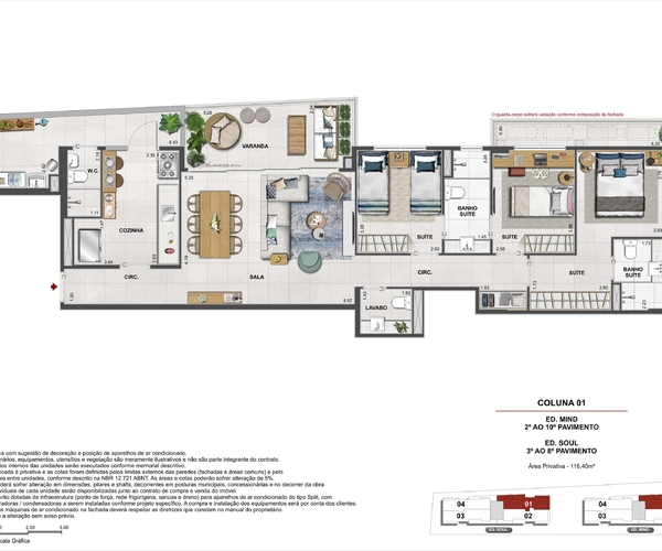 Apartamento à venda em Botafogo com 82,83 m² - 2 quartos