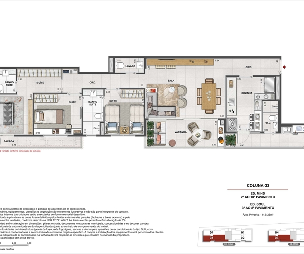 Apartamento à venda em Botafogo com 82,83 m² - 2 quartos
