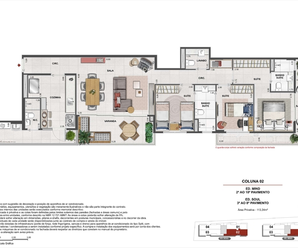 Apartamento à venda em Botafogo com 82,83 m² - 2 quartos
