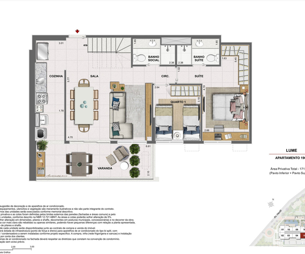 Apartamento à venda no Recreio com 82,83 m² - 3 quartos