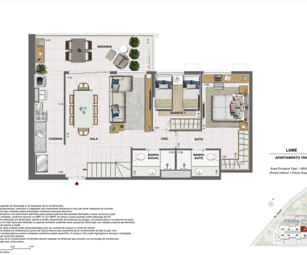 Apartamento à venda no Recreio com 82,83 m² - 3 quartos