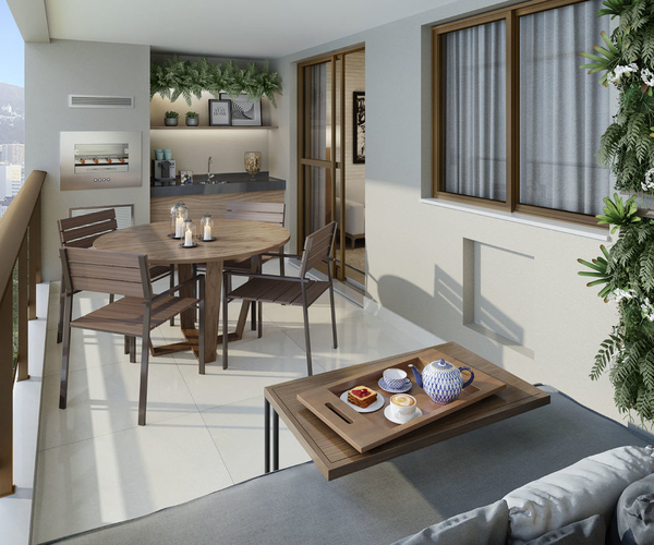 Aparta à venda na Tijuca com 60,68 m²,  2 quartos 