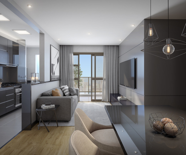 Aparta à venda na Tijuca com 60,68 m²,  2 quartos 