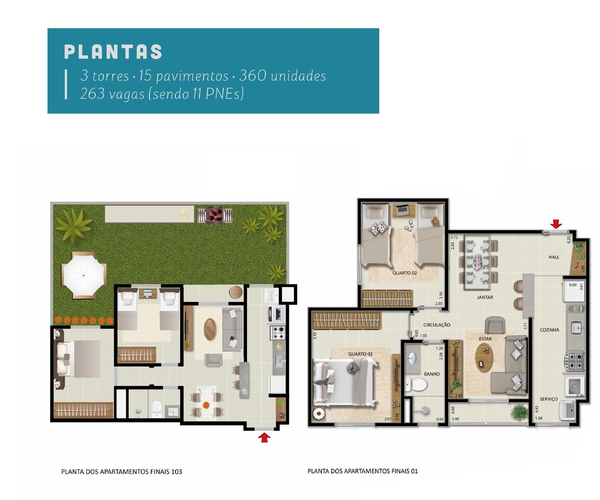 Apartamento à venda em Nova Iguaçu com 49 a 116 m²,  2 quartos 