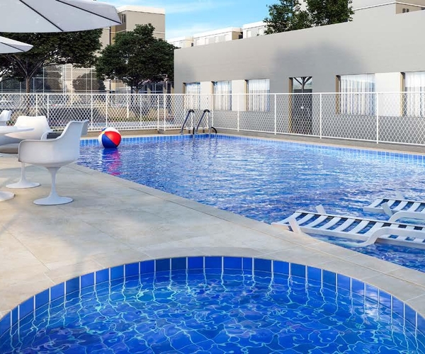 Apartamento à venda em Belford Roxo com 45,18 m²,  2 quartos 