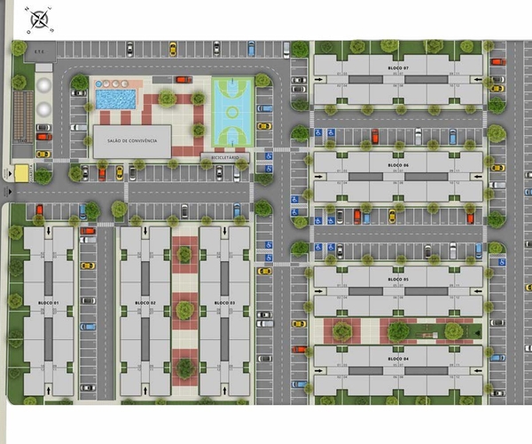 Apartamento à venda em Belford Roxo com 45,18 m²,  2 quartos 