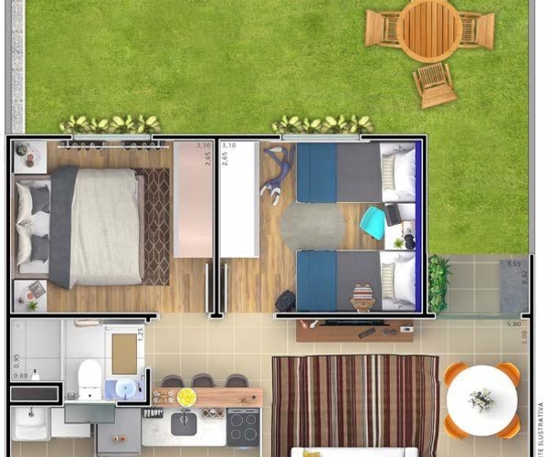 Apartamento à venda em Duque de Caxias com 45 m²,  2 quartos 