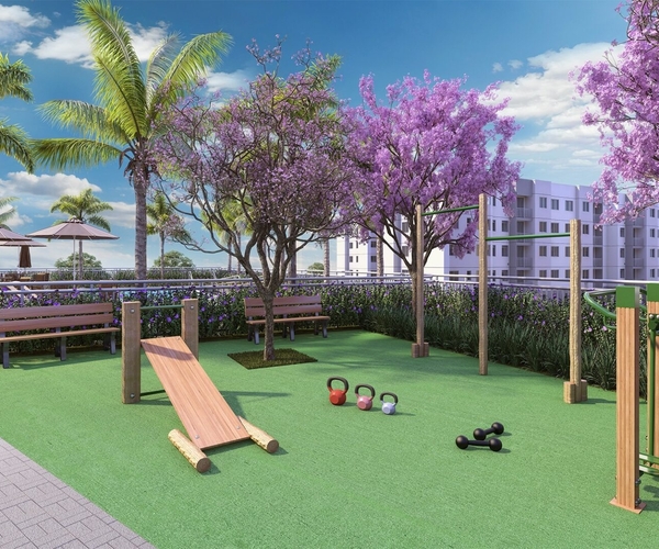 Apartamento à venda em Curicica com 45 m², 2 quartos 