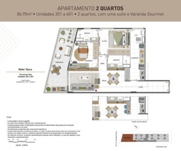 Apartamento à venda na Tijuca com 49 a 165 m², 1, 2 e 3 quartos 